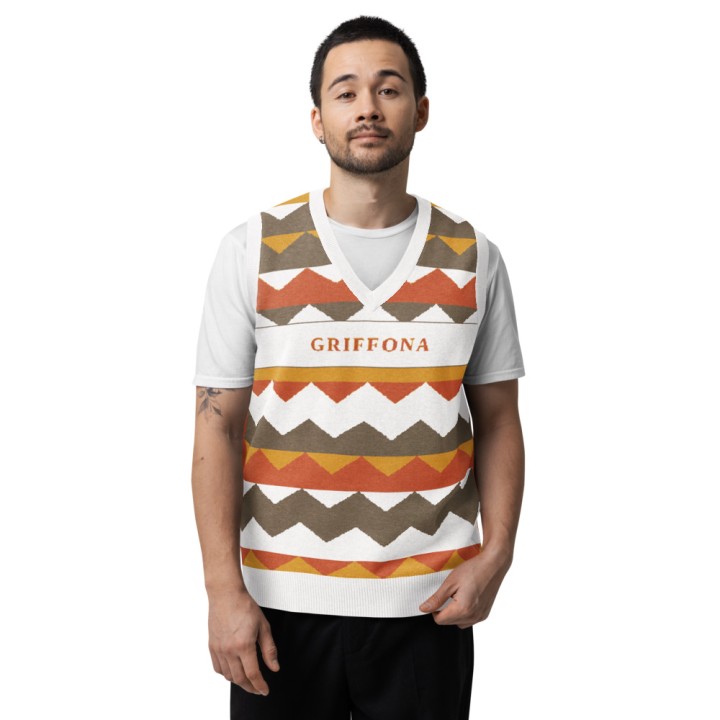 Gilet en Tricot Griffona — Fair Isle Terracotta
