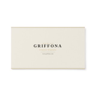 Cartes de Visite Griffona - Design Élégant Or et Charcoal