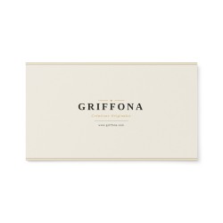 Cartes de Visite Griffona - Design Élégant Or et Charcoal