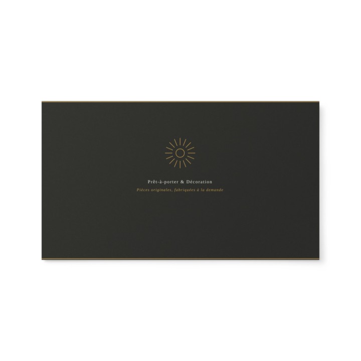 Cartes de Visite Griffona - Design Élégant Or et Charcoal