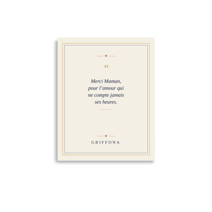 Affiche Citation Griffona - Merci Maman, Cadeau Fête des Mères