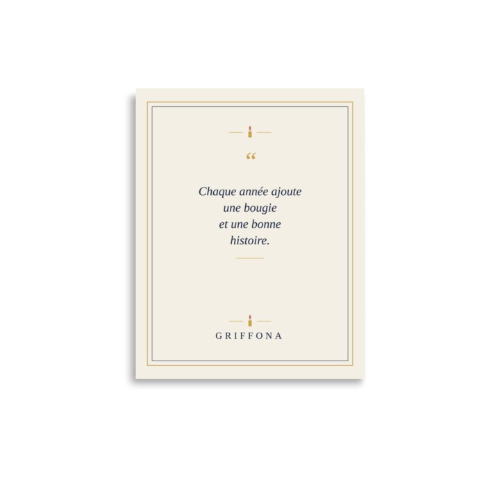 Affiche Citation Griffona - Chaque Année Ajoute une Bougie, Cadeau Anniversaire