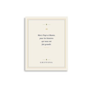 Affiche Citation Griffona - Merci Papi et Mamie, Cadeau Grands-Parents