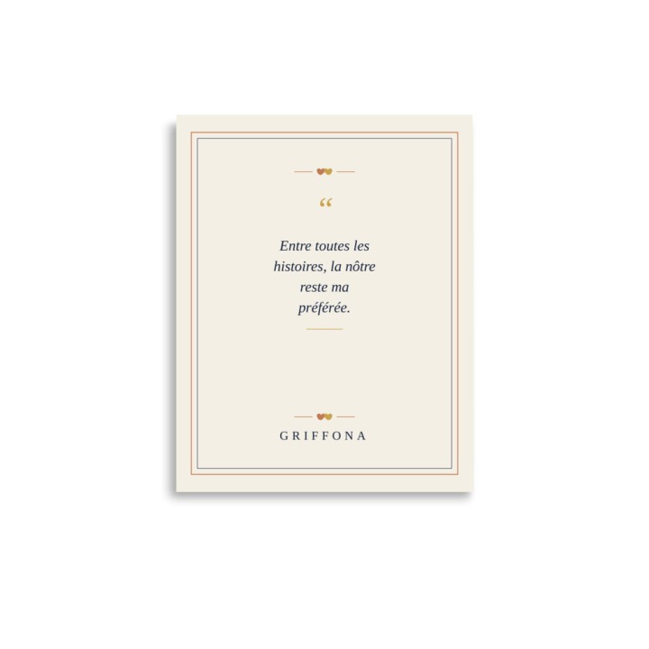 Affiche Citation Griffona - Entre Toutes les Histoires, Cadeau Saint-Valentin