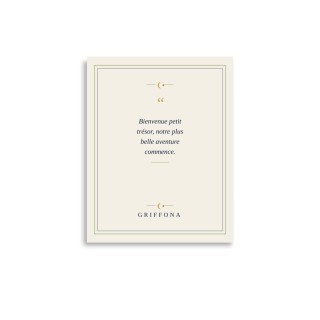 Affiche Citation Griffona - Bienvenue Petit Trésor, Cadeau Naissance Bébé