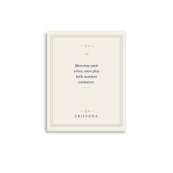 Affiche Citation Griffona - Bienvenue Petit Trésor, Cadeau Naissance Bébé