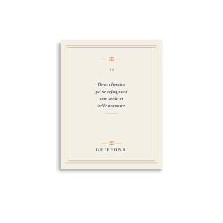 Affiche Citation Griffona - Deux Chemins Qui Se Rejoignent, Cadeau Mariage