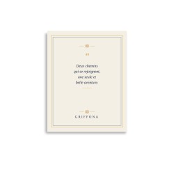 Affiche Citation Griffona - Deux Chemins Qui Se Rejoignent, Cadeau Mariage