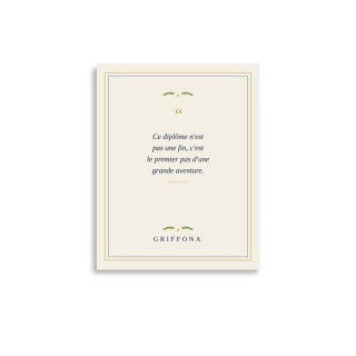 Affiche Citation Griffona - Ce Diplôme N'est Pas Une Fin, Cadeau Réussite