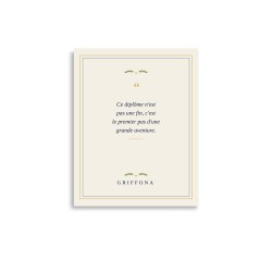 Affiche Citation Griffona - Ce Diplôme N'est Pas Une Fin, Cadeau Réussite