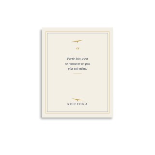 Affiche Citation Griffona - Partir Loin, Cadeau Voyage et Aventure