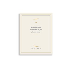 Affiche Citation Griffona - Partir Loin, Cadeau Voyage et Aventure