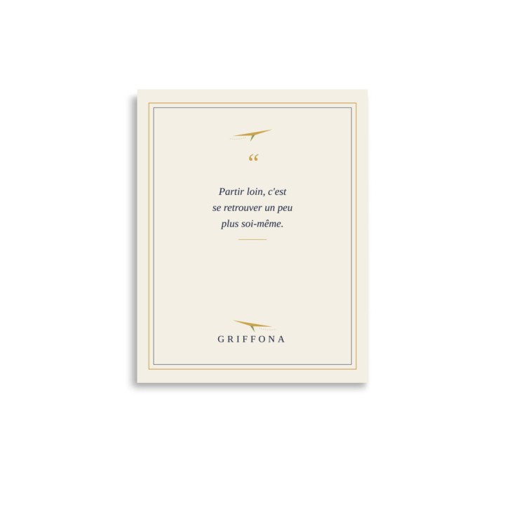 Affiche Citation Griffona - Partir Loin, Cadeau Voyage et Aventure