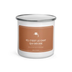 Mug Griffona - Ici C'est le Chat Qui Décide, Humour Animaux
