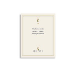 Affiche Citation Griffona - Une Bonne Recette Commence par un Peu d'Amour, Cadeau Cuisine