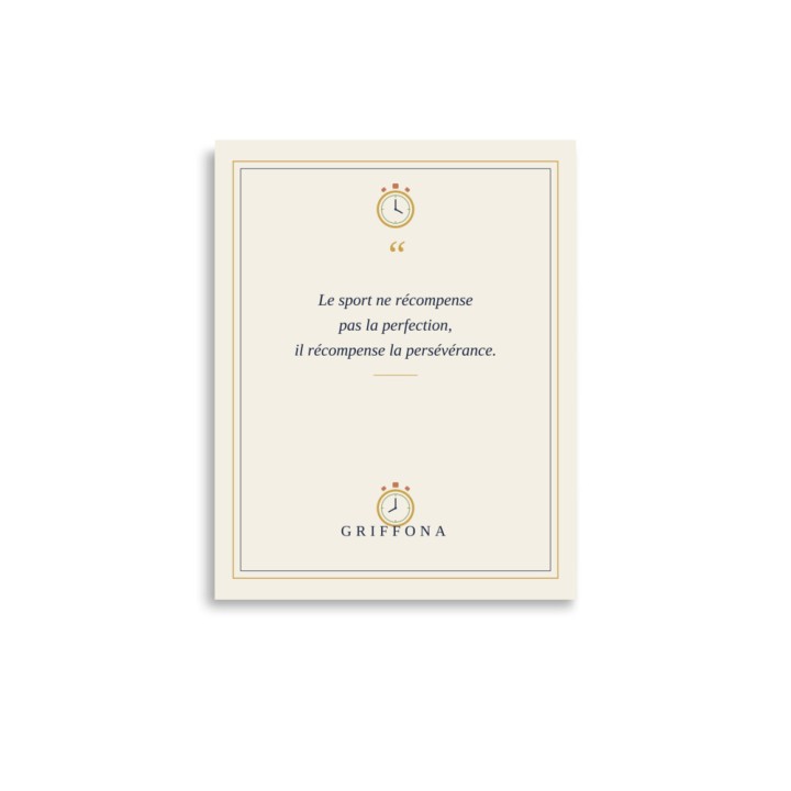 Affiche Citation Griffona - Le Sport Ne Récompense Pas la Perfection, Cadeau Sport