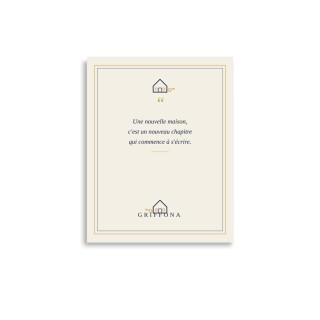 Affiche Citation "Nouvelle Maison" - Cadeau Crémaillère Déménagement