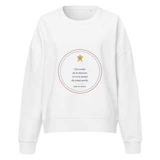 Sweat Femme Griffona - Citation « S'accorder de la Douceur »