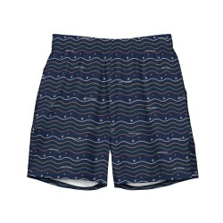 Short de Bain Griffona - Motif Vagues d'Été, Sport & Énergie
