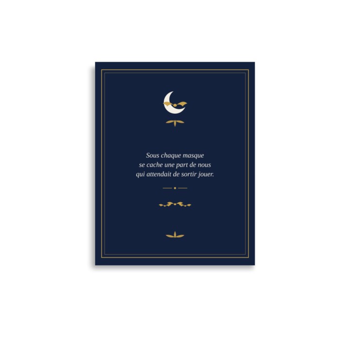 Affiche Citation Griffona - Sous Chaque Masque, Cadeau Halloween