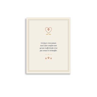 Affiche Citation Griffona - Un Foyer Complet, Cadeau Adoption Animal
