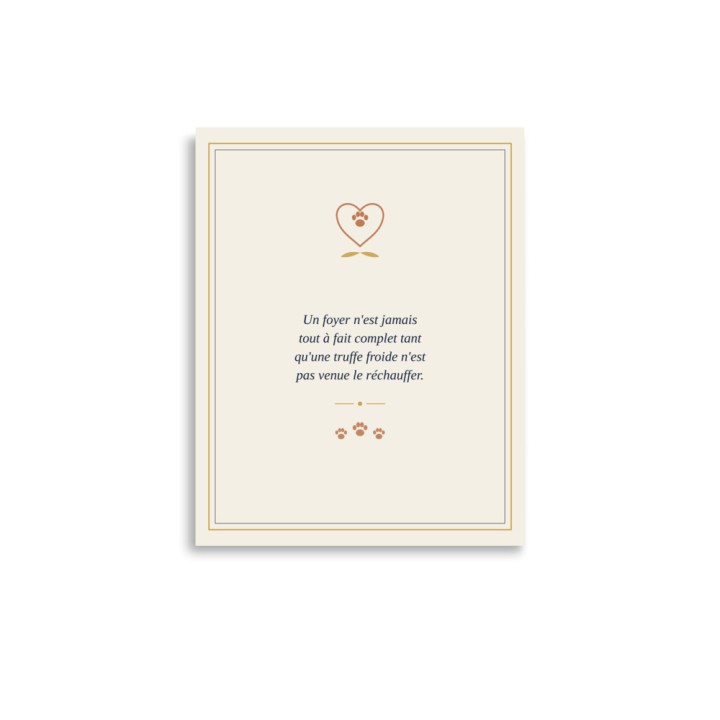 Affiche Citation Griffona - Un Foyer Complet, Cadeau Adoption Animal