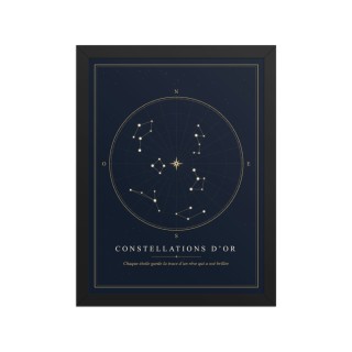 Affiche Encadrée Premium Griffona — Constellations d'Or personnalisé avec un visuel