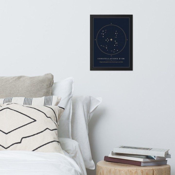 Affiche Encadrée Premium Griffona — Constellations d'Or