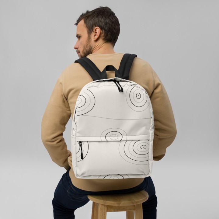 Sac à Dos Premium Griffona — Motif Topographique