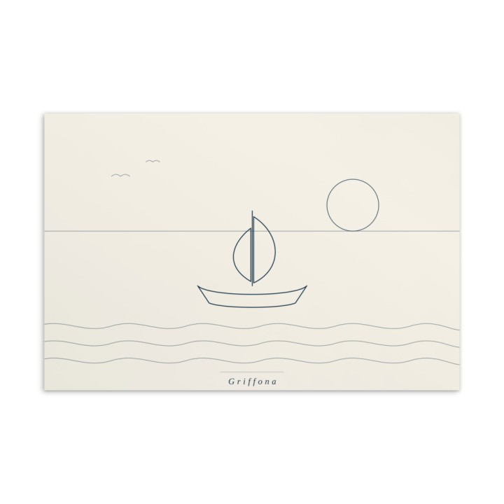 Carte Postale Premium Griffona — Voilier au Large