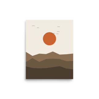 Affiche Premium Griffona — Lever de Soleil sur les Montagnes