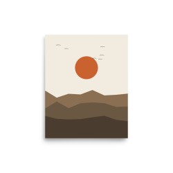 Affiche Premium Griffona — Lever de Soleil sur les Montagnes