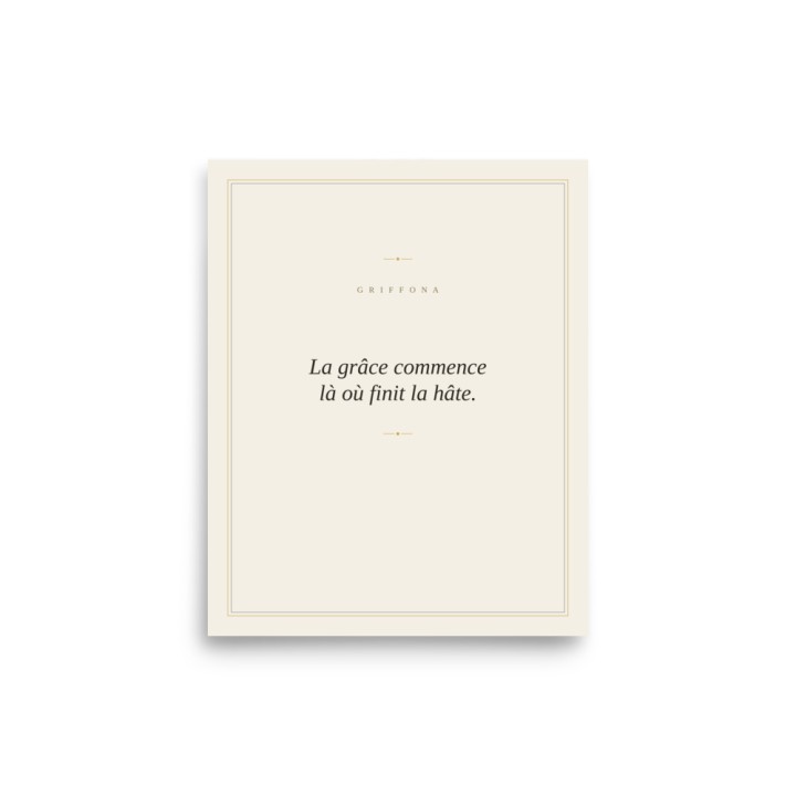 Affiche Premium Griffona — La Grâce