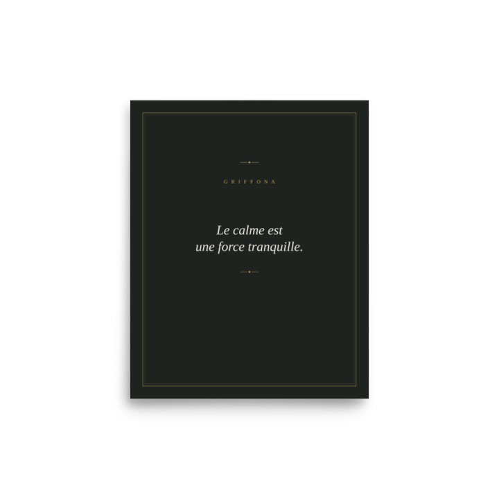 Affiche Premium Griffona — Le Calme