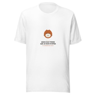 T-shirt Premium Griffona — Mon Chat Pense Que Je Suis Stupide