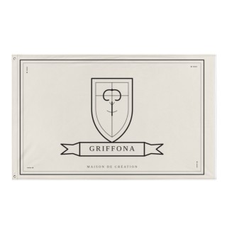 Drapeau Premium Griffona — Blason Héraldique