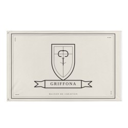 Drapeau Premium Griffona — Blason Héraldique
