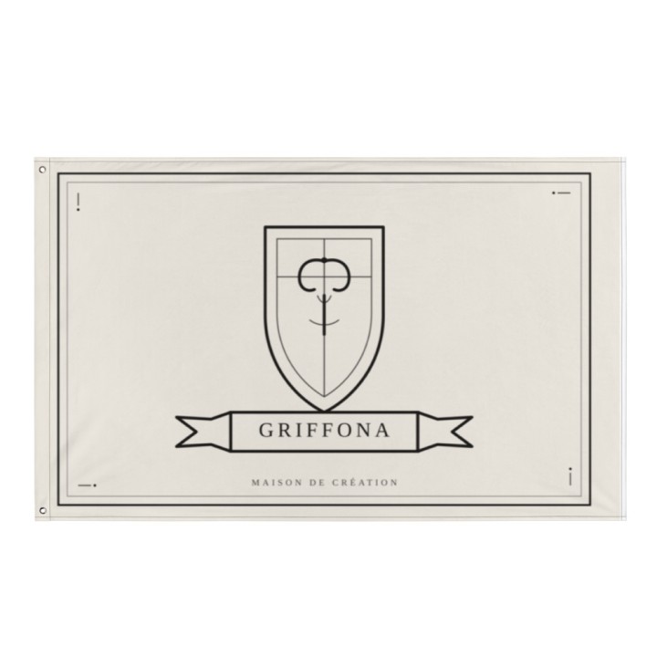 Drapeau Premium Griffona — Blason Héraldique