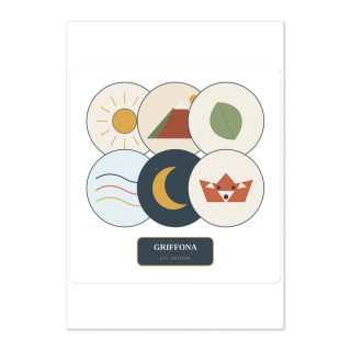 Planche d'Autocollants Griffona — Badges Nature